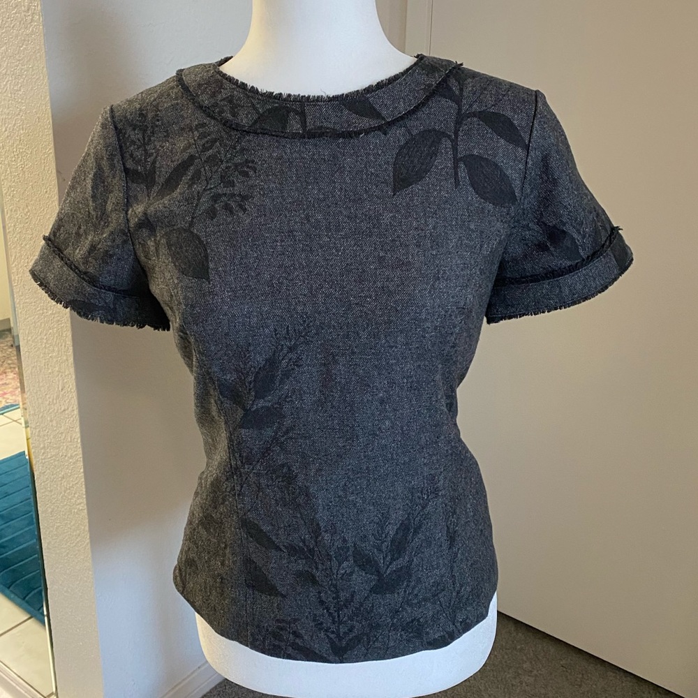 Banana Republic Woven Frayed Edge Top
